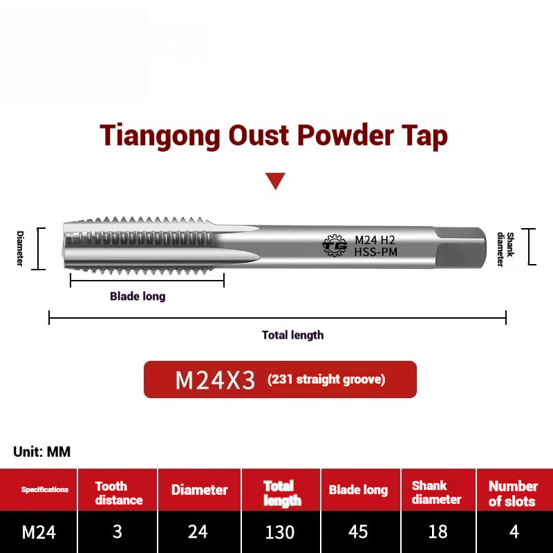 1097-Powder metallurgy machine taps stainless steel special taps straight groove spiral apex screw tip taps taps Shandong Denso Pricision Tools Co.,Ltd.
